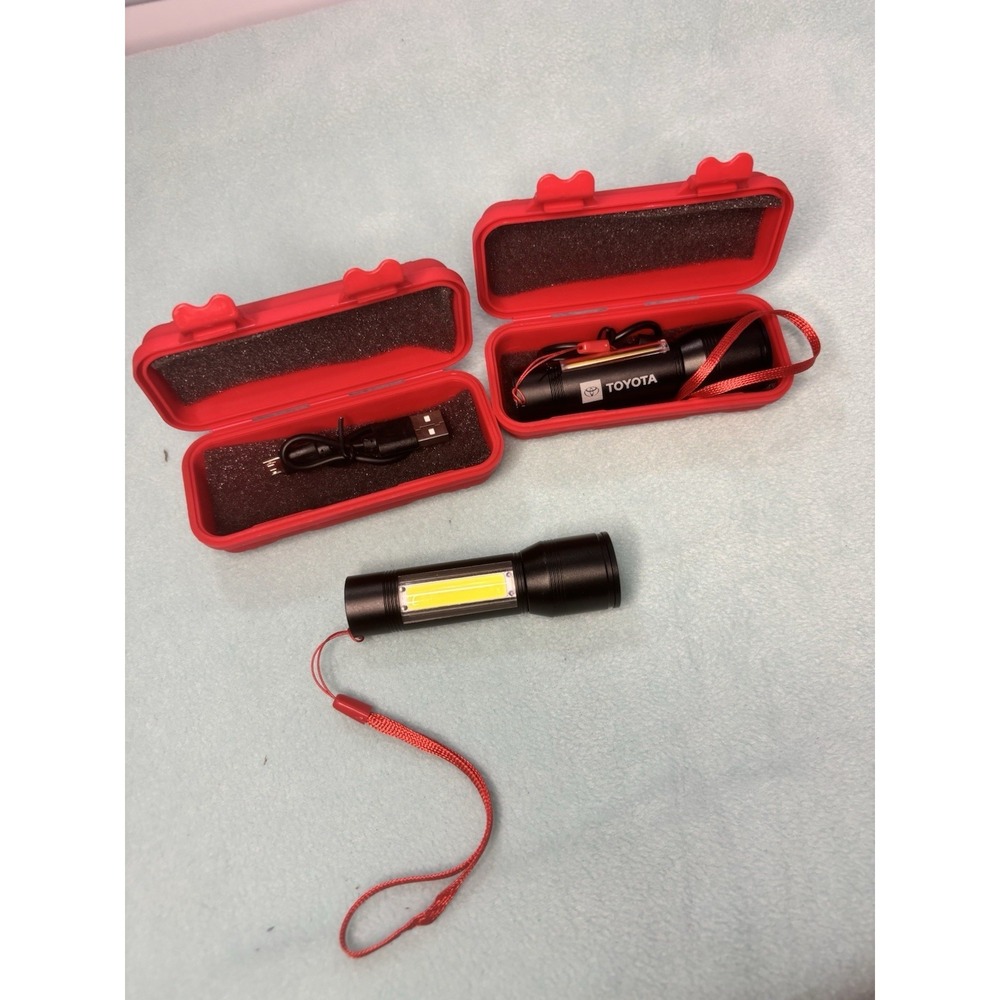 Toyota 2pk Mini Flashlight USB Rechargeable - Picture 1 of 5